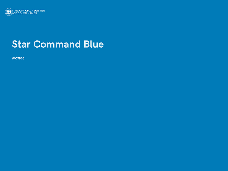 #007BB8 - Star Command Blue color image