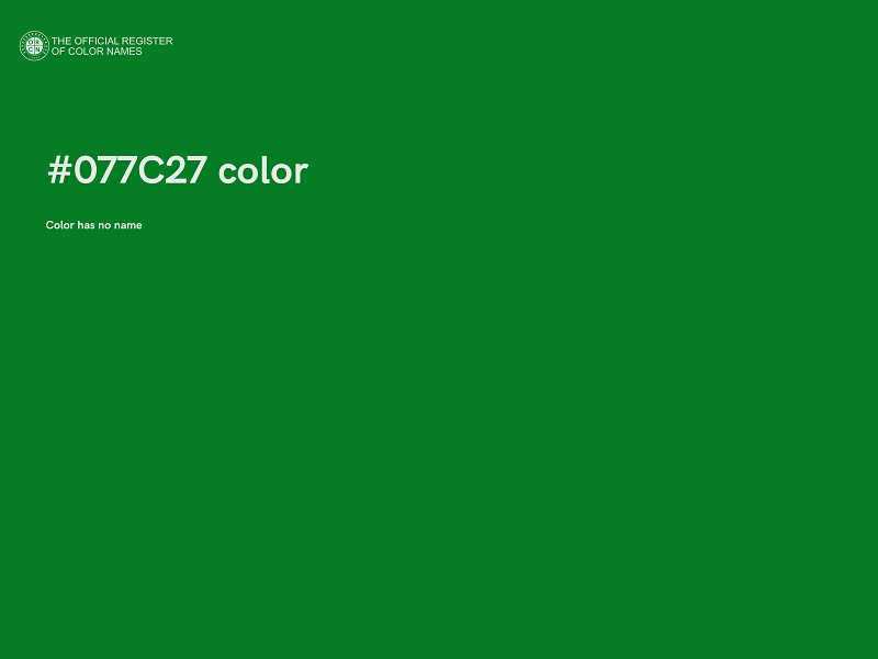 #077C27 color image