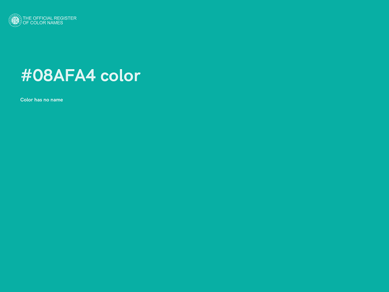 #08AFA4 color image