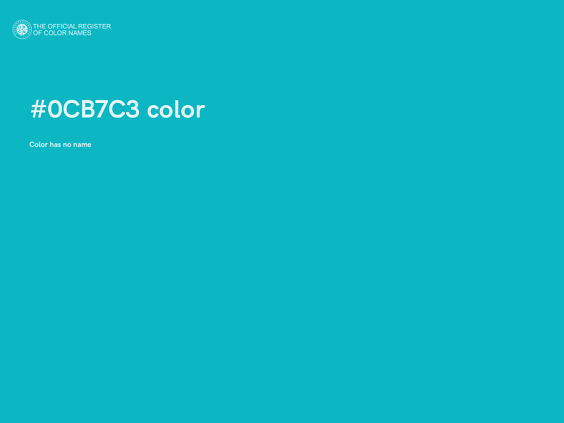#0CB7C3 color image