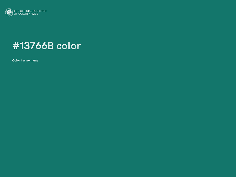#13766B color image