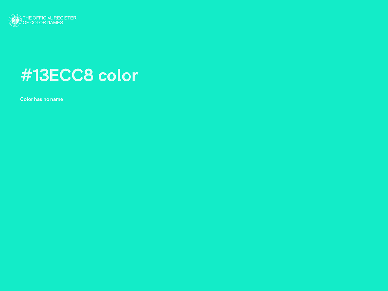 #13ECC8 color image