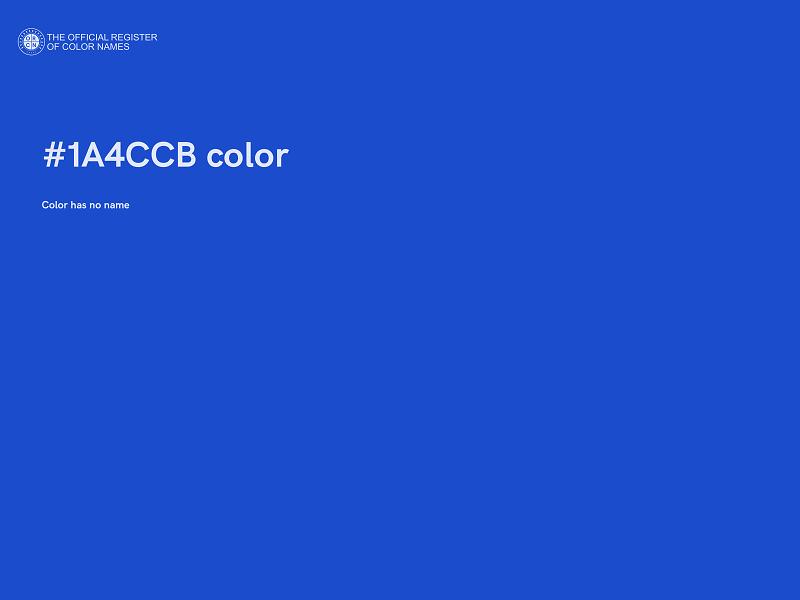 #1A4CCB color image