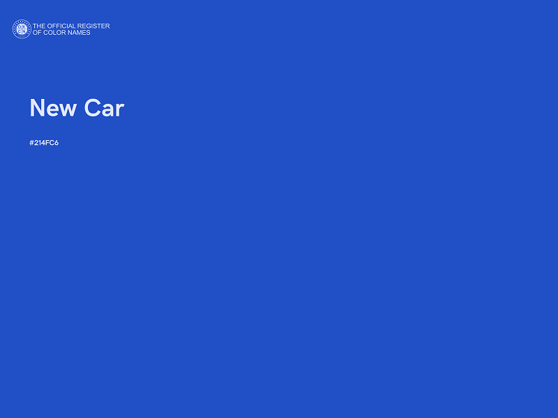 #214FC6 - New Car color image