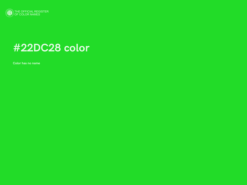 #22DC28 color image