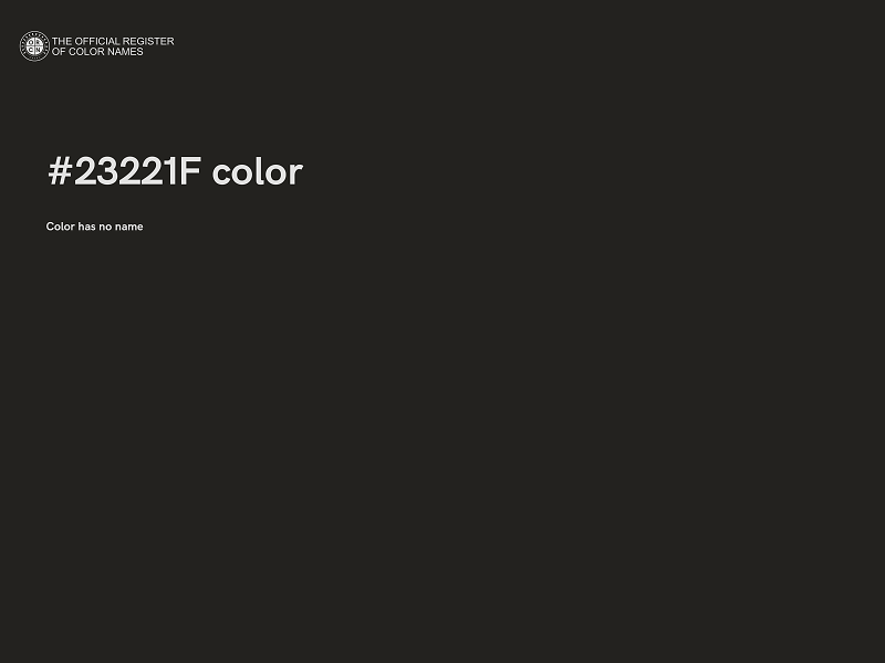 #23221F color image