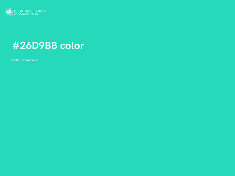 #26D9BB color image