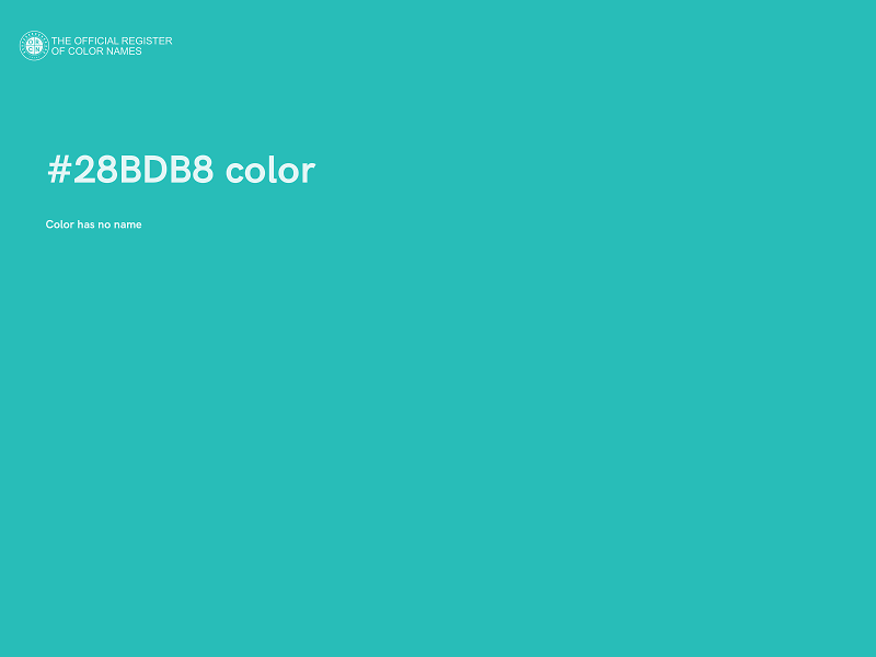 #28BDB8 color image