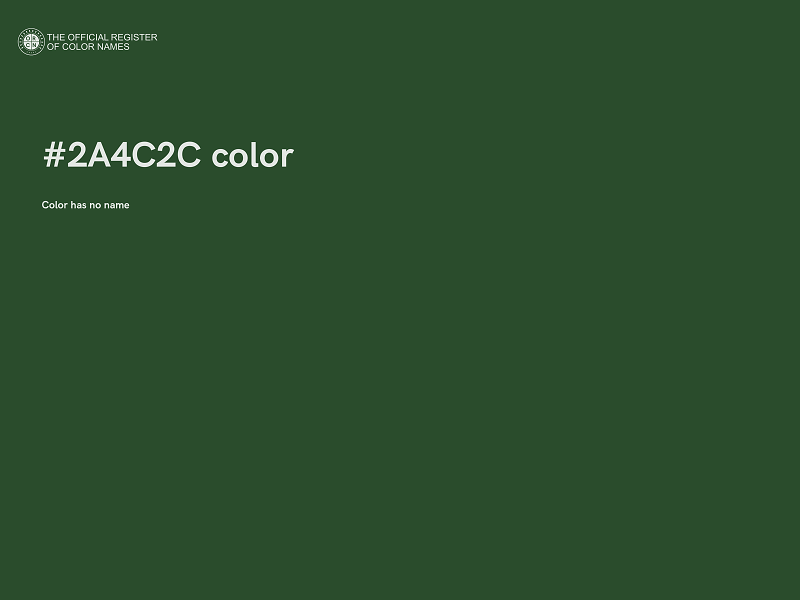 #2A4C2C color image