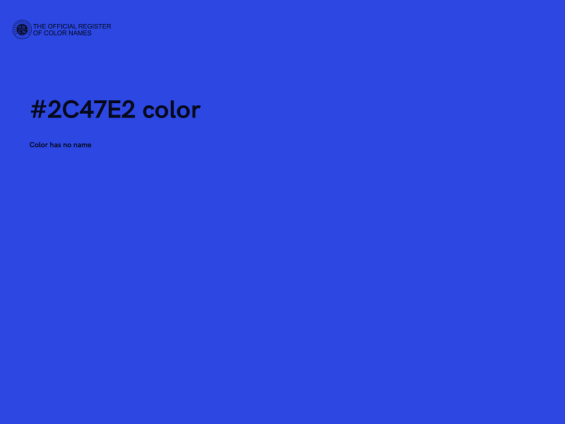 #2C47E2 color image