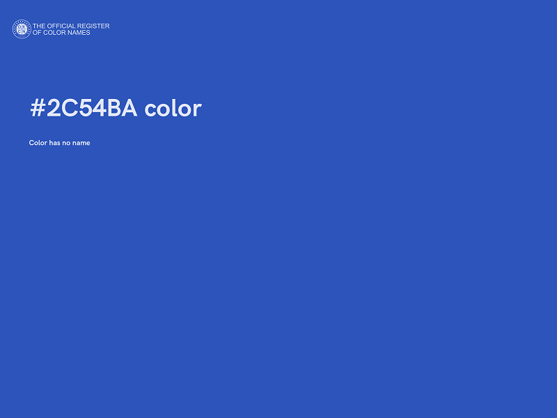 #2C54BA color image
