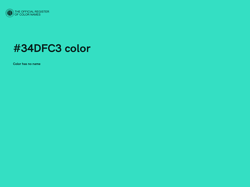 #34DFC3 color image