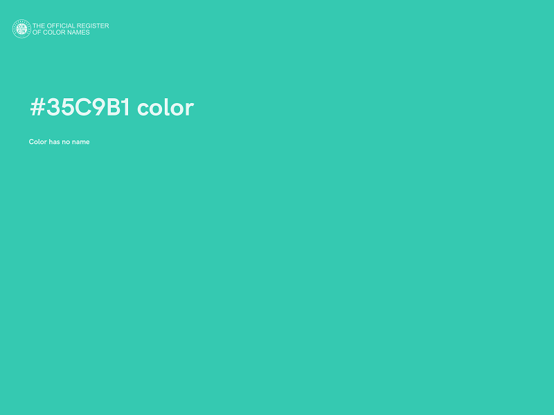 #35C9B1 color image