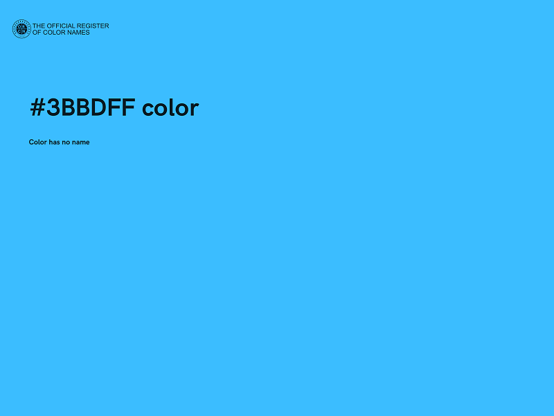 #3BBDFF color image