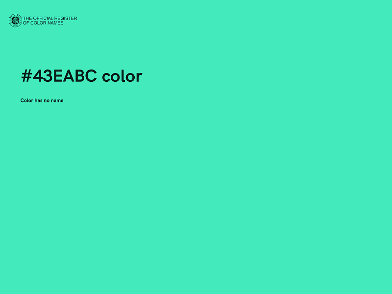 #43EABC color image
