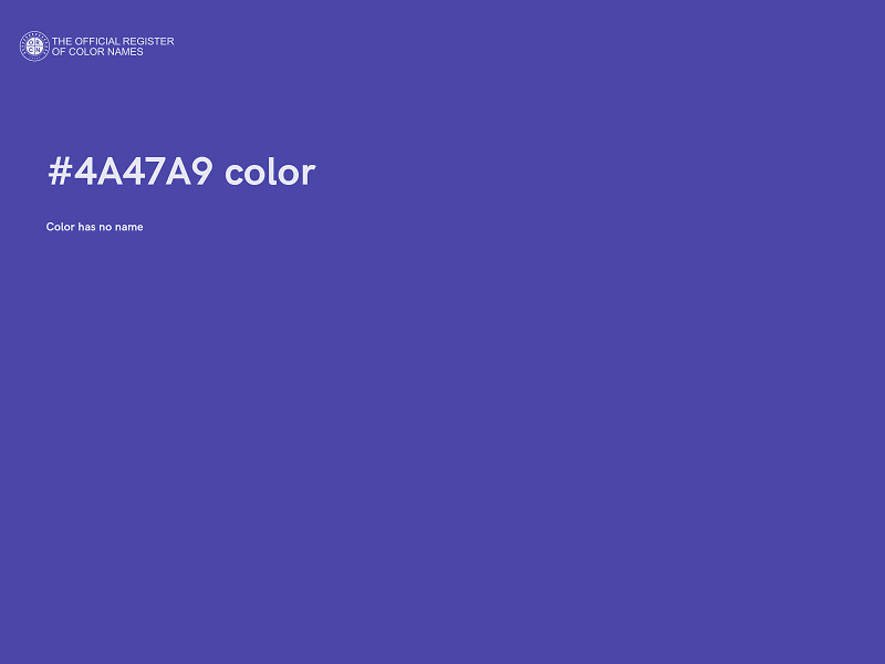 #4A47A9 color image