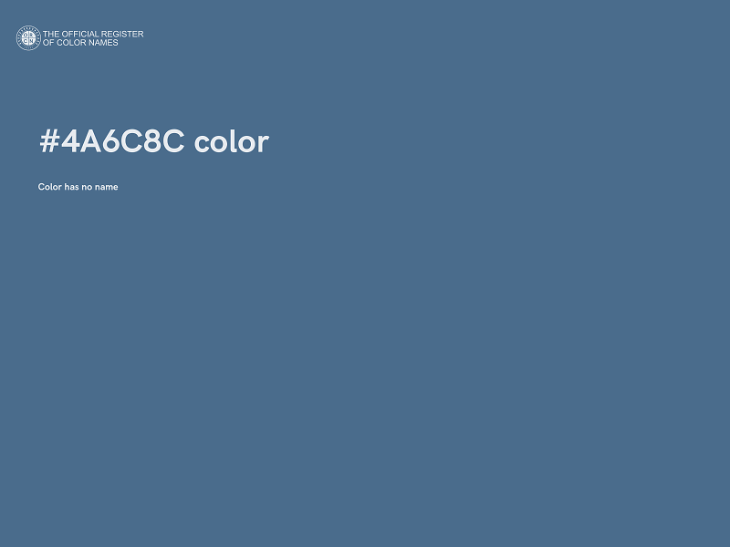 #4A6C8C color image