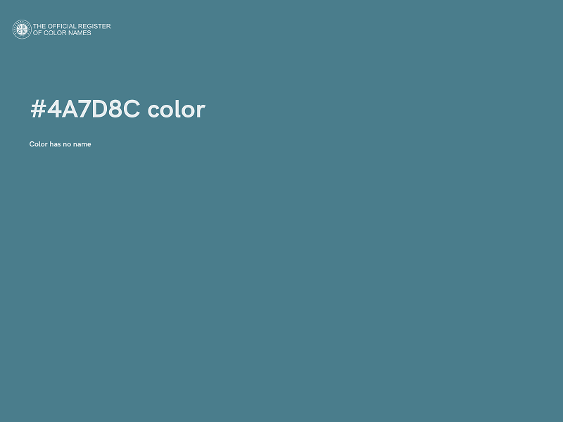 #4A7D8C color image