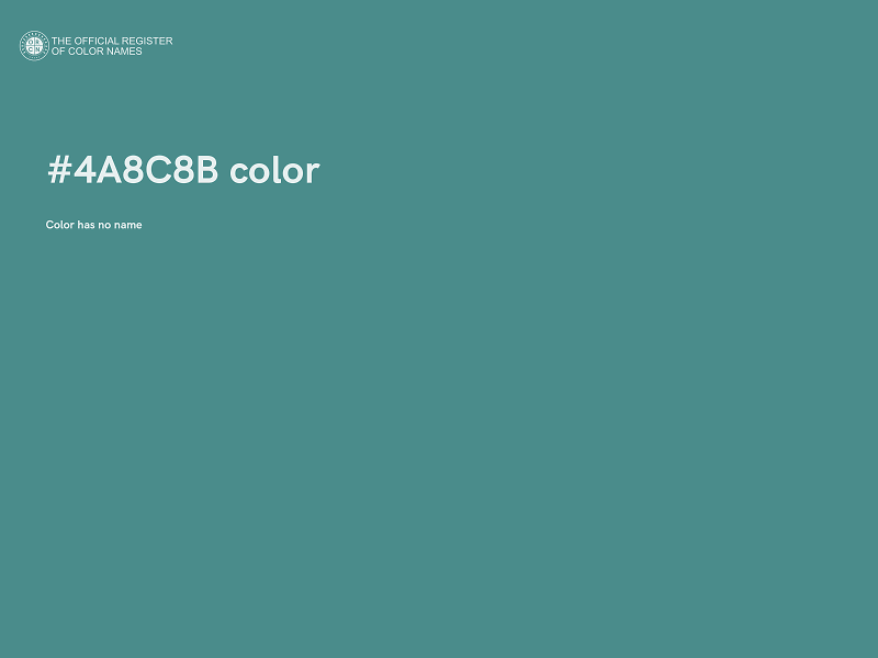 #4A8C8B color image