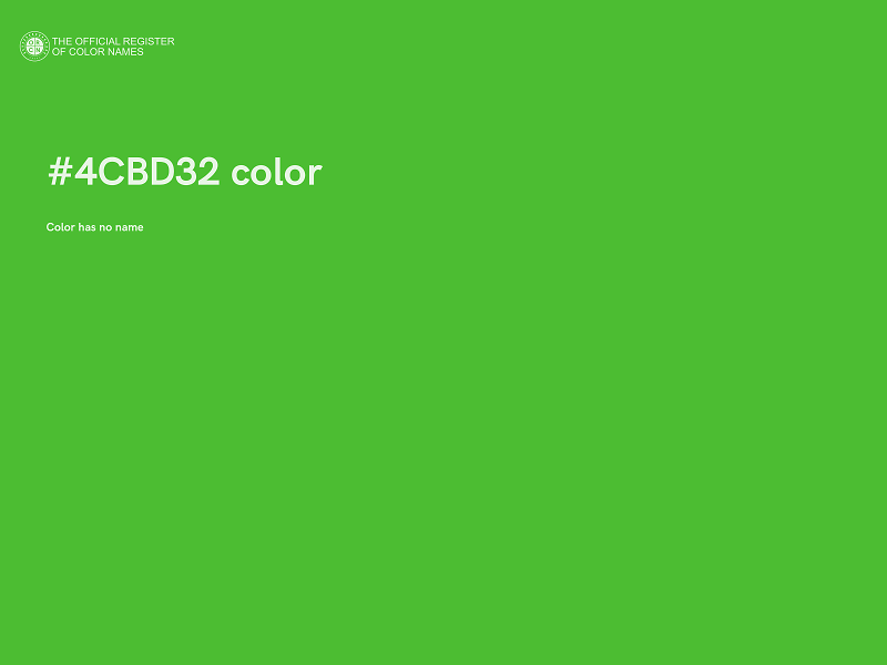 #4CBD32 color image
