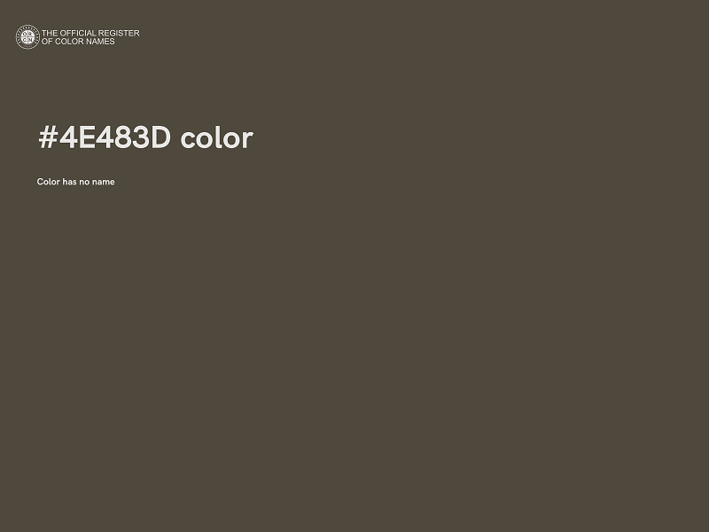 #4E483D color image