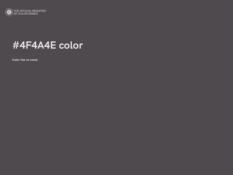 #4F4A4E color image