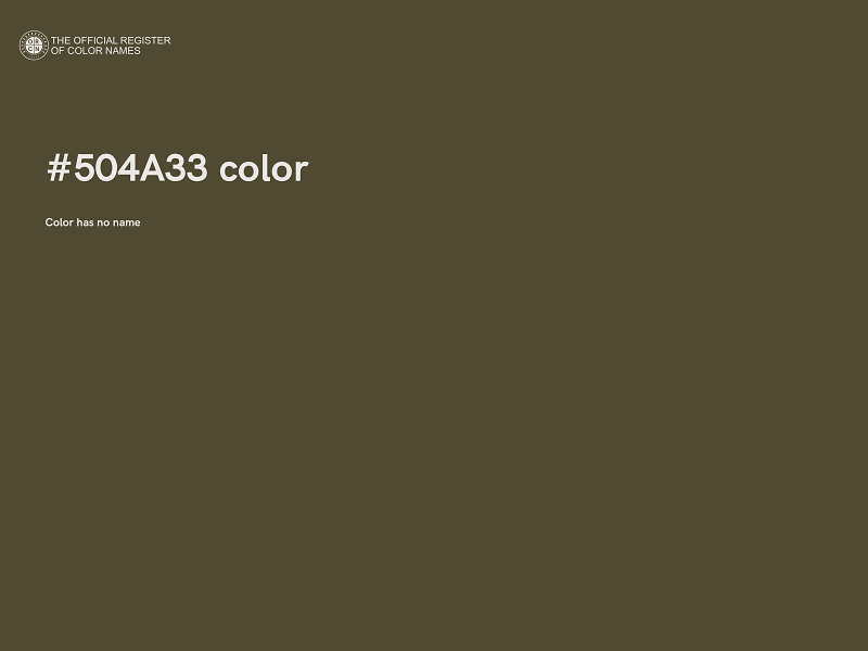 #504A33 color image
