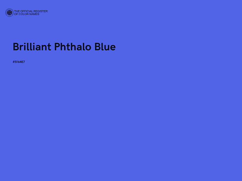 #5164E7 - Brilliant Phthalo Blue color image