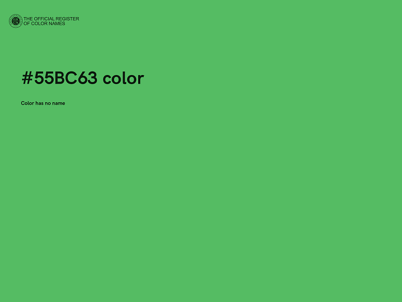 #55BC63 color image