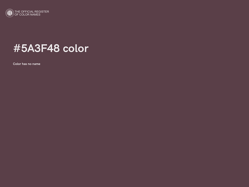 #5A3F48 color image
