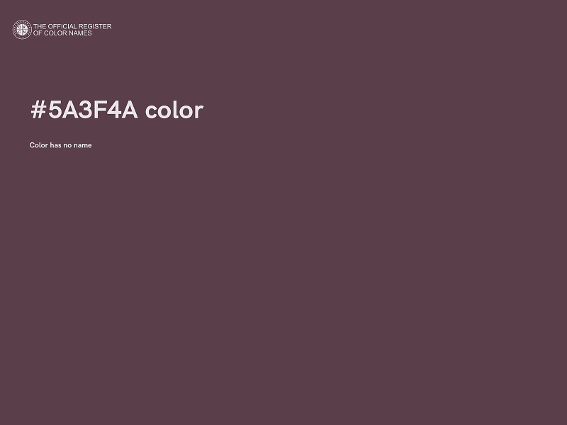 #5A3F4A color image