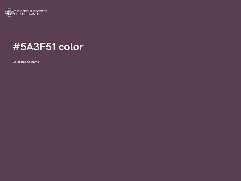 #5A3F51 color image