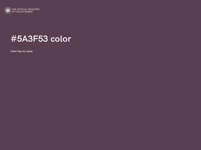 #5A3F53 color image