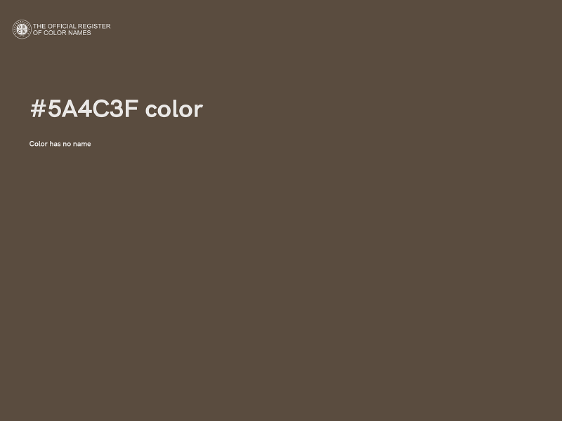 #5A4C3F color image