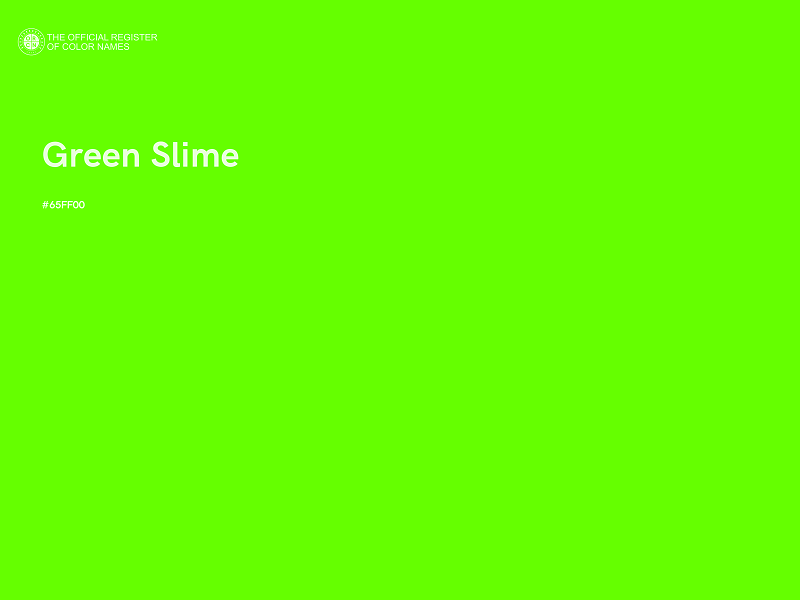 #65FF00 - Green Slime color image