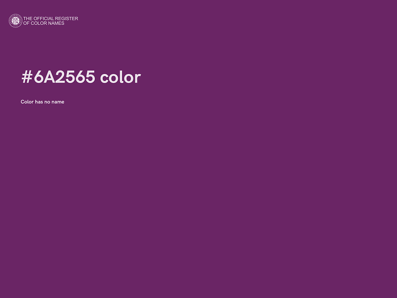 #6A2565 color image