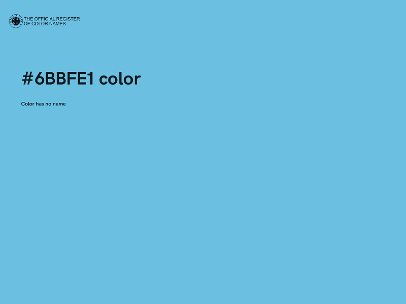 #6BBFE1 color image