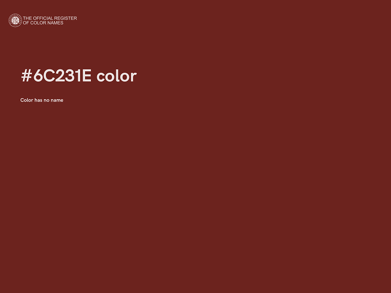 #6C231E color image