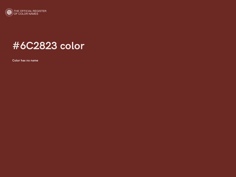 #6C2823 color image