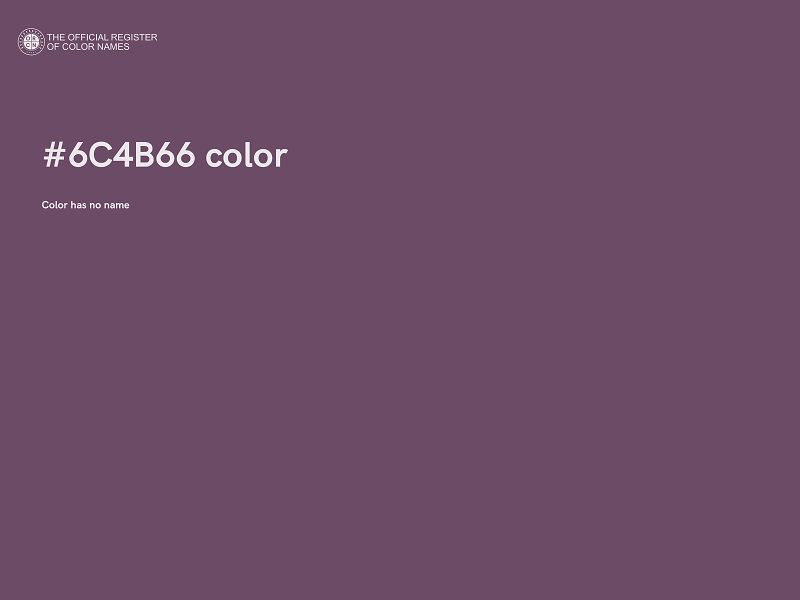 #6C4B66 color image