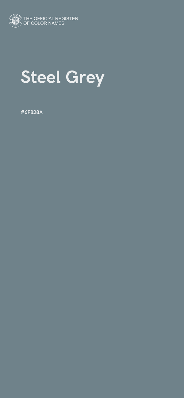 #6F828A - Steel Grey color image
