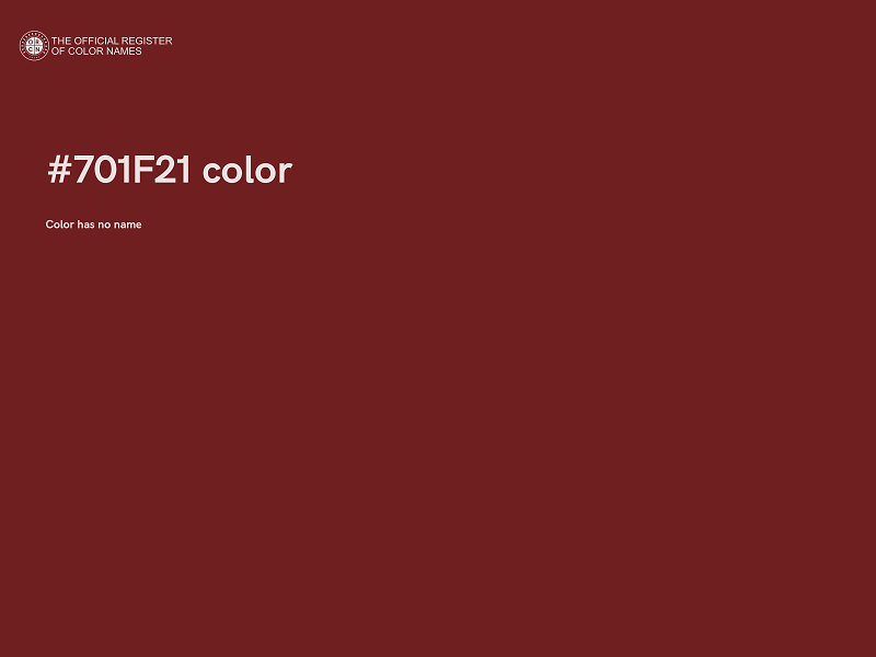 #701F21 color image