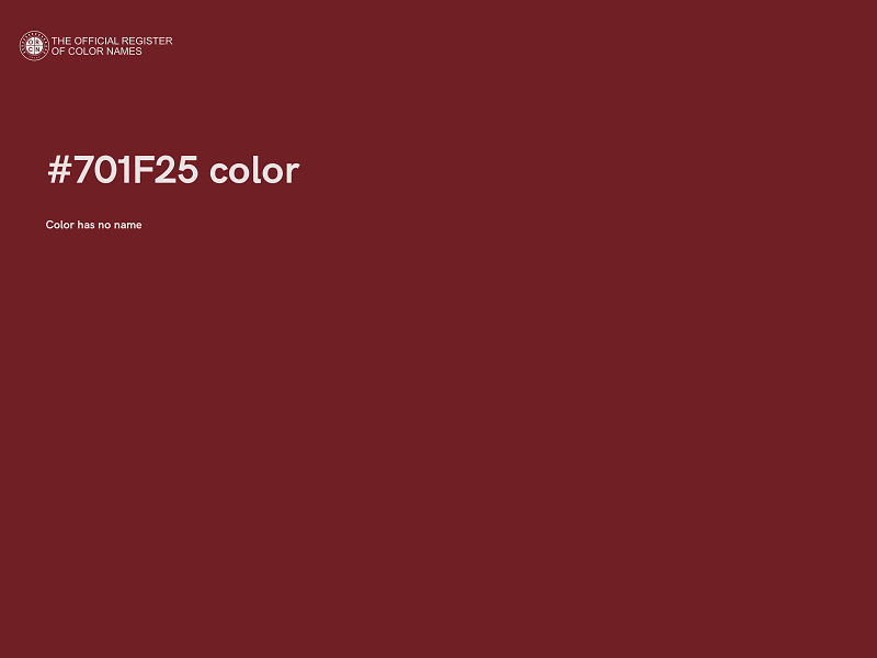 #701F25 color image