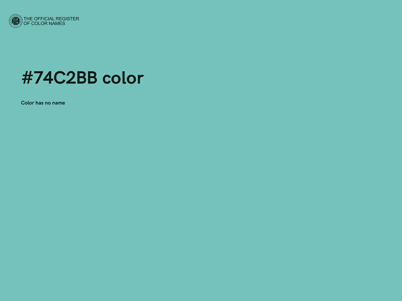 #74C2BB color image