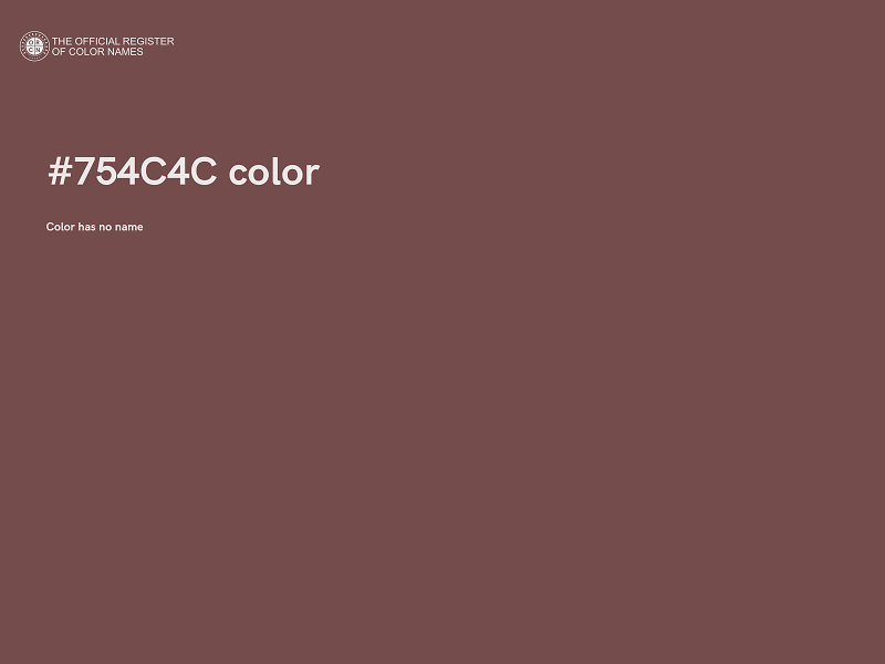 #754C4C color image