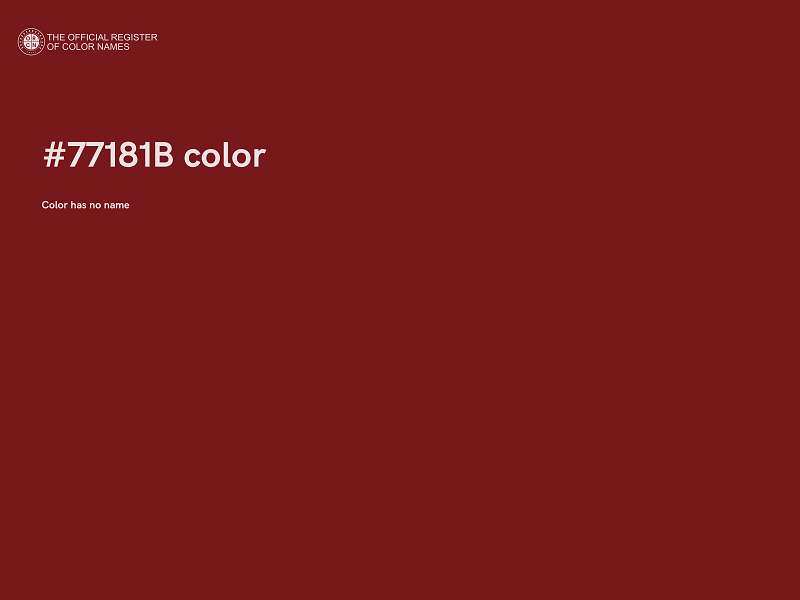 #77181B color image