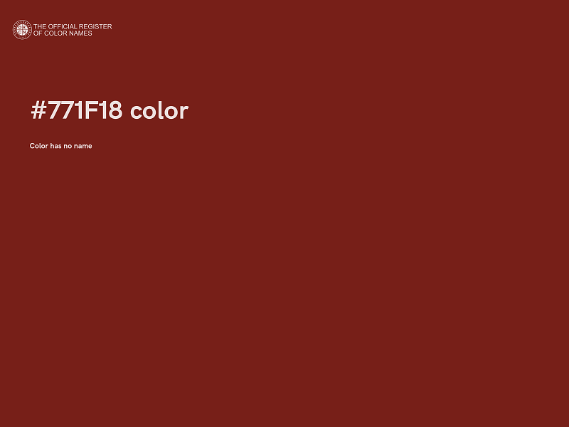 #771F18 color image