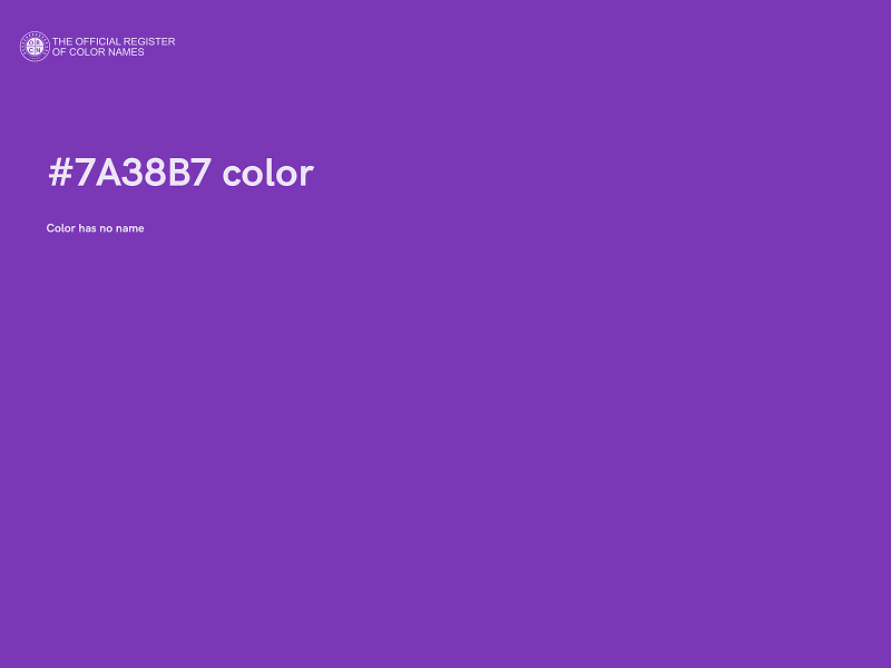 #7A38B7 color image