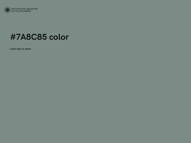 #7A8C85 color image