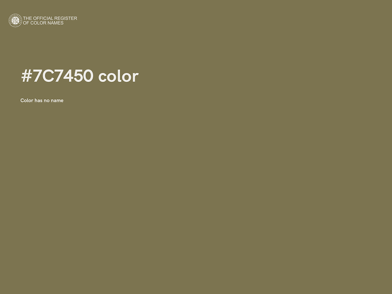 #7C7450 color image
